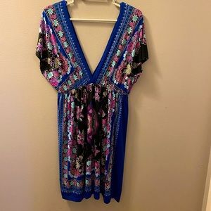 Seduction Deep V neck short sleeve dress